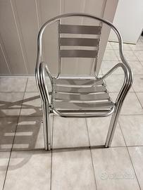 12 Sedie in Alluminio per Bar da Esterno