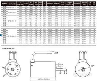 Motore Brushless 4 Poli 4S 3660 1200 Watt Car