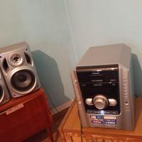 home teatre con lettore per 5 CD radio cassette