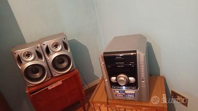 home teatre con lettore per 5 CD radio cassette