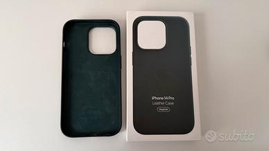 Cover Apple iPhone 14 Pro - Leather Case Verde