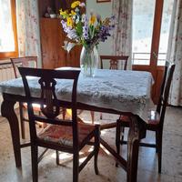 TAVOLO fine ‘800 in noce biondo massello