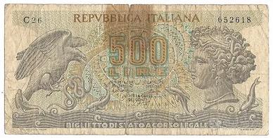 500 Lire testa di Aretusa 23/04/1975 R3