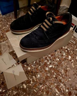 Santoni Scarpe Stringate Modello Wingtip