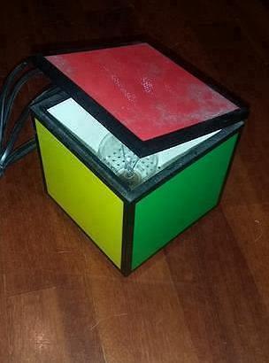 Lampada vintage design Cini nils cubo rubrick