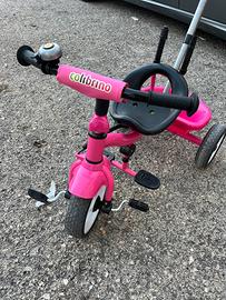 Triciclo bici passeggino bimba