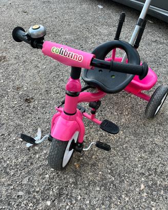 Triciclo bici passeggino bimba