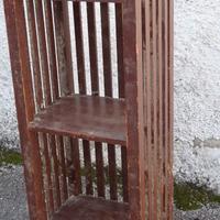 SCAFFALE PORTAFIORI ANTICO IN LEGNO MENSOLA