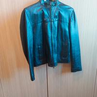 Giubbino vera pelle nero donna