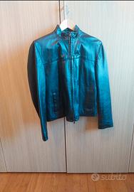 Giubbino vera pelle nero donna