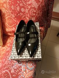 scarpe nero lucido donna