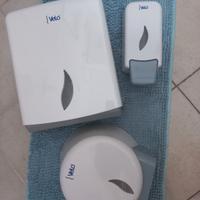 Set lotto 3 dispenser Velo porta sapone, rotolo