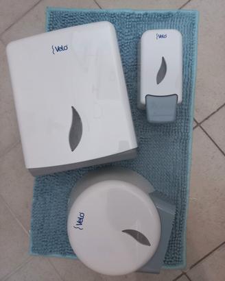 Set lotto 3 dispenser Velo porta sapone, rotolo