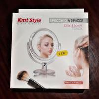 Specchio per Trucco, Tondo *NUOVO a 2 Facce, bagno