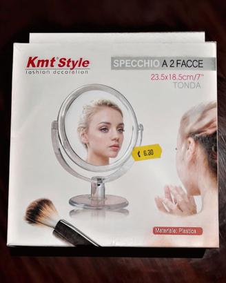 Specchio per Trucco, Tondo *NUOVO a 2 Facce, bagno