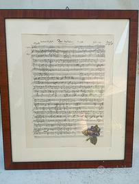 antico spartito musicale Mozart La violetta 
