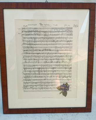 antico spartito musicale Mozart La violetta 
