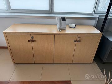 Mobile ufficio legno 4 ante con ripiani 192 cm