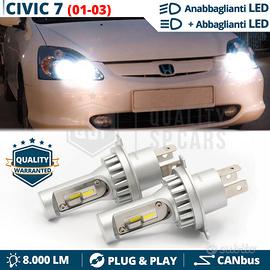 Kit Lampadine LED H4 Per HONDA CIVIC 7 Luci 6500K