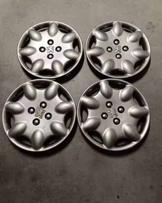 Set 4 Copricerchi Borchie Originali Peugeot 106 -