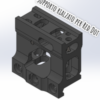 Supporto rialzato per red dot tipo unity tactical