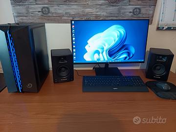 PC Desktop + Monitor 4k + Casse M-Audio