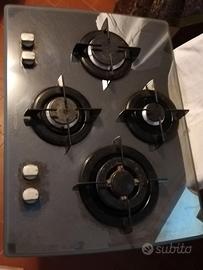 Piano cottura a gas in vetro