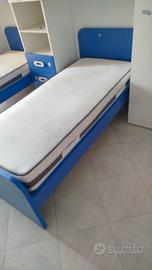 Letto singolo, materasso e rete