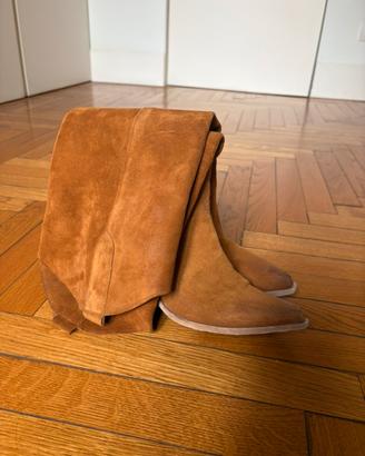 Guya stivali donna in camoscio marrone 38 camperos