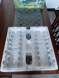 Scacchiera e dama in vetro artigianale