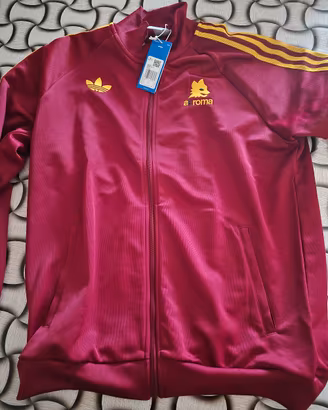  felpa as roma adidas taglia L