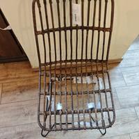 Set 5 sedie rattan marrone