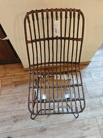 Set 5 sedie rattan marrone