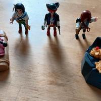 PLAYMOBIL PIRATI ARMATI ZATTERA E ISOLA DEL TESORO