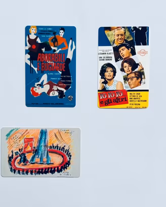 3 schede telefoniche cinema Fellini Mastroianni