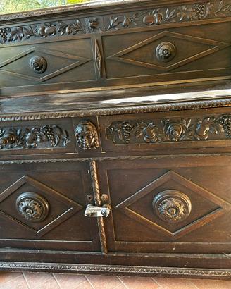 credenza - buffet antico in legno massello