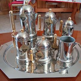 Set da caffé Kontessa Acciaio e Oro