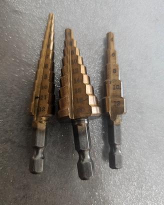 Set utensili trapano- frese coniche 3-12/ 4-12/4-2