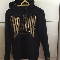 Felpa nera con cappuccio