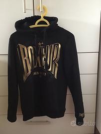 Felpa nera con cappuccio