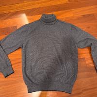 Pullover collo alto puro cashmere