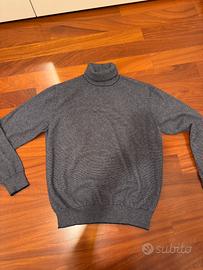 Pullover collo alto puro cashmere