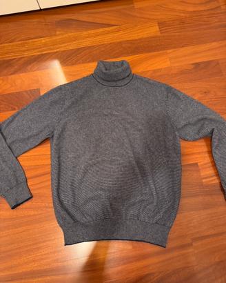 Pullover collo alto puro cashmere