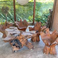 Tavolino e sedie da te cinese