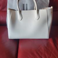 Borsa Lancetti a tracolla bianca + Pochette