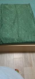stoffa ampio scampolo damascato,verde smeraldo