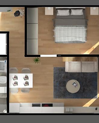 Bilocale con balcone a Vedano TUTTO INCLUSO