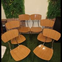 A domicilio 6 sedie vintage formica e metallo