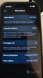 Iphone 17 con batteria ancora nuova