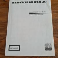Manuale  originale per Cd Player Marantz DR 6000